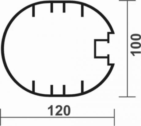Футбольные ворота 7,32х2,44 стационарные SPW-AG-732-2P